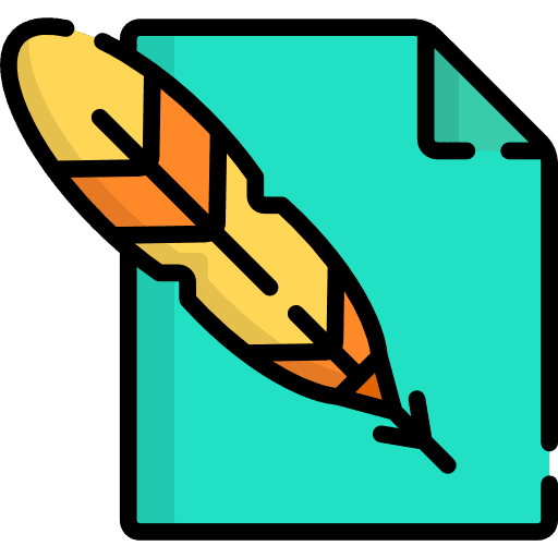 Feather feather outline paper outline art icon