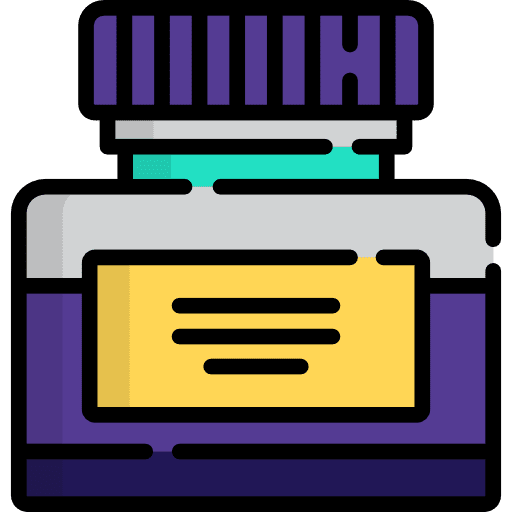 Ink writing miscellaneous school material icon