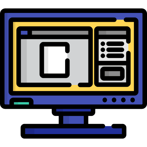 Monitor tv computer screen icon
