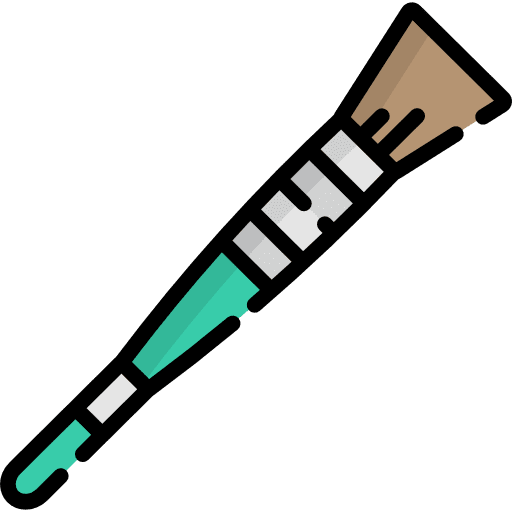 Paintbrush painting artistic brush icon