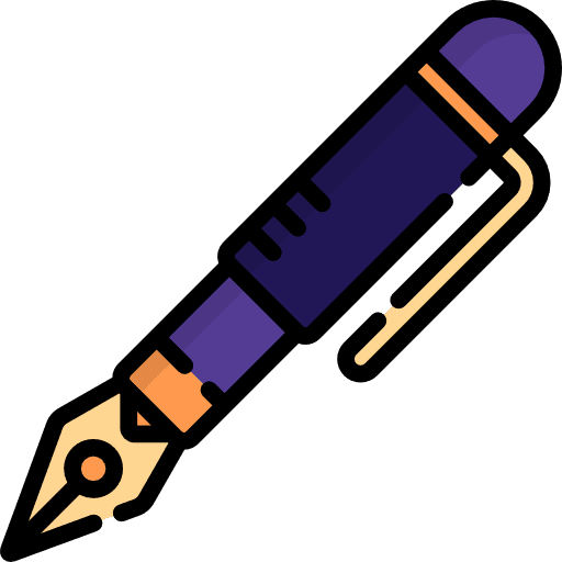 Quill calligraphy writing quill icon