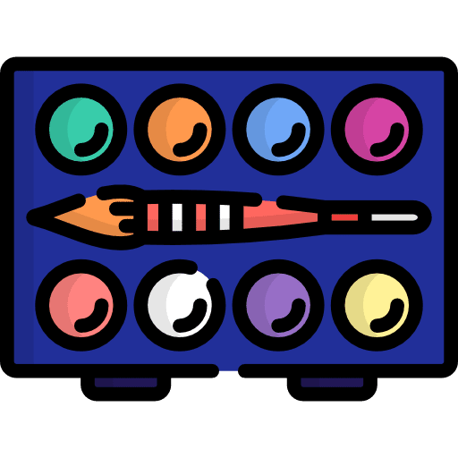 Watercolor art and design paint painter icon