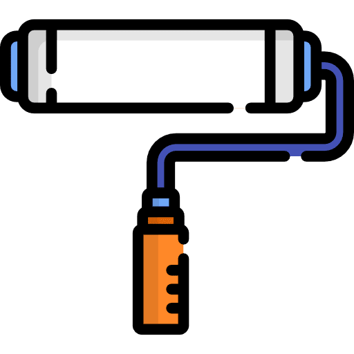 Paint roller improvement home repair roller icon