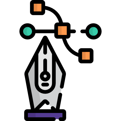 Pen tool nodes art and design interface icon