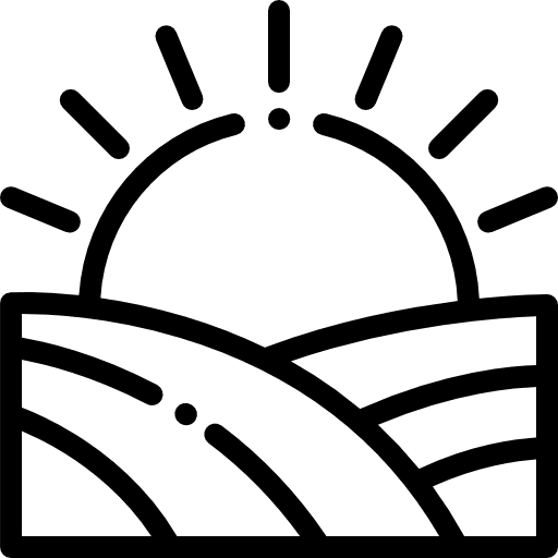 Sunrise morning weather farming and gardening icon