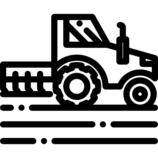 Tractor transportation farming and gardening tractor icon