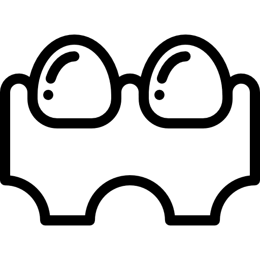 Egg nutrition basket organic icon