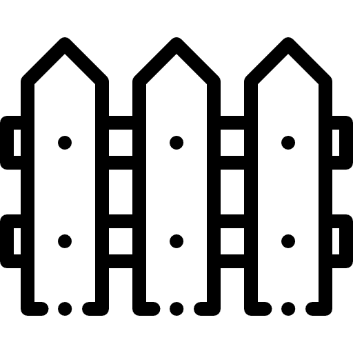 Fence protection picket garden icon