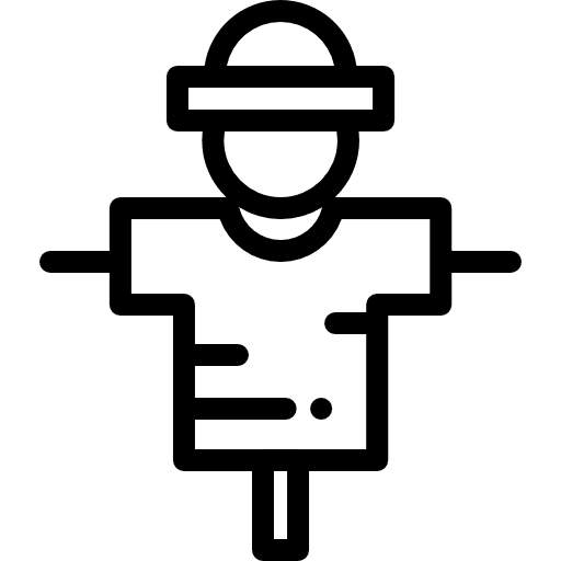 Scarecrow farming and gardening farming character icon