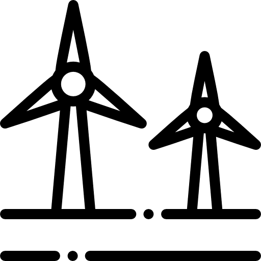 Windmill ecologic eolic energy technology icon