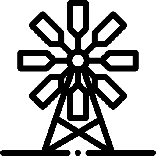 Windmill mill windmill farming and gardening icon