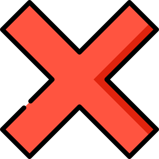 Cancel dont prohibition cross mark icon