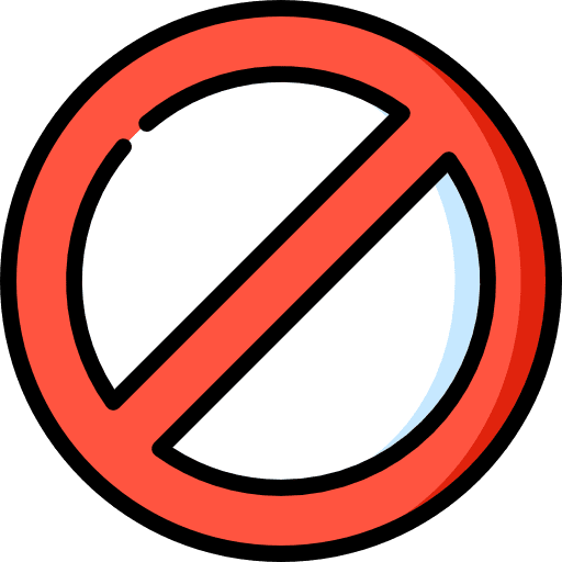 Forbidden prohibition signs shapes and symbols icon