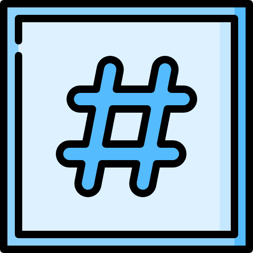 Hashtag ortography hashtag social icon