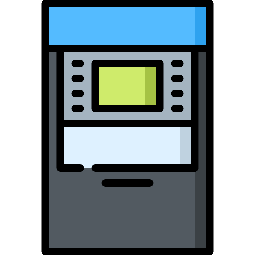 Atm cash machine machine cash point icon