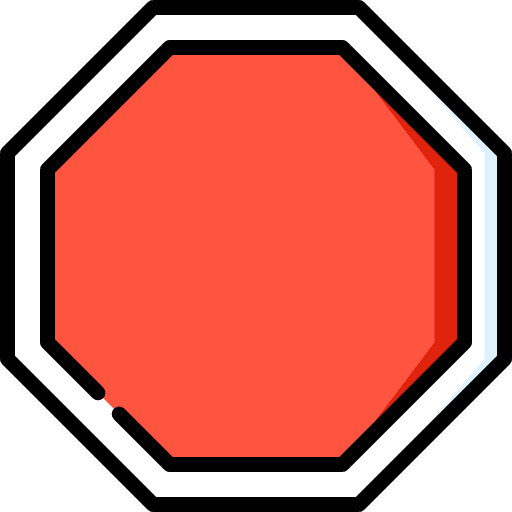 Stop signs signaling shapes and symbols icon