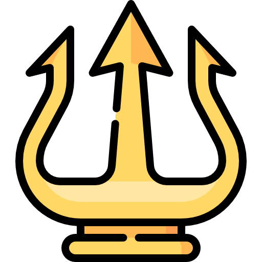 Trident scary horror fear icon