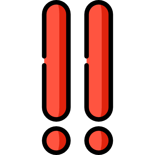 Exclamation shapes and symbols alert warning icon