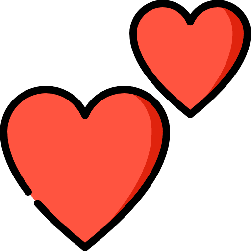 Hearts shapes like heart icon