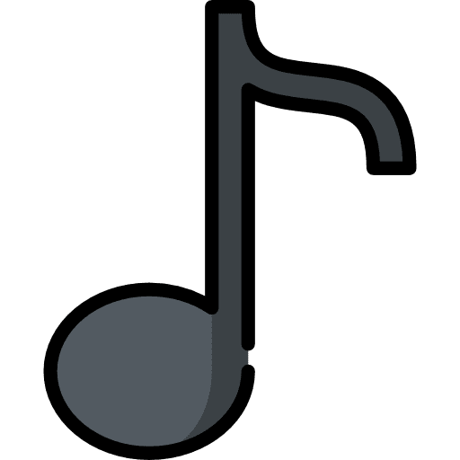 Musical note quaver music player music and multimedia icon