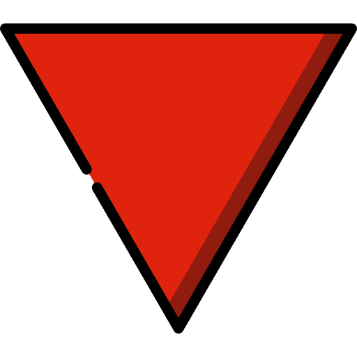 Triangle interface geometrical shapes and symbols icon