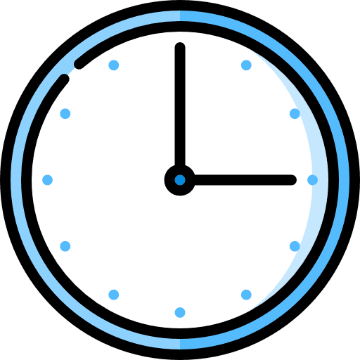 Wall clock circular clock clocks time and date icon