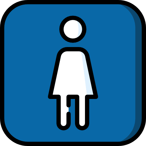 Women woman bathroom toilet icon