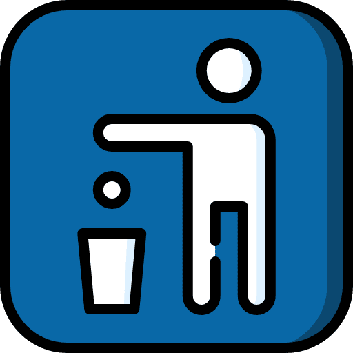 Garbage sign signs can icon