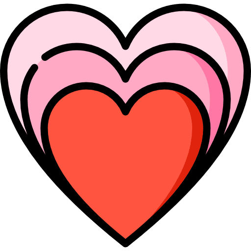 Heart peace loving shapes icon
