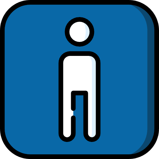 Man stick man bathroom signs icon