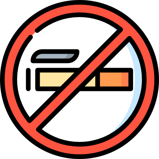 No smoking forbidden cigarette prohibition icon