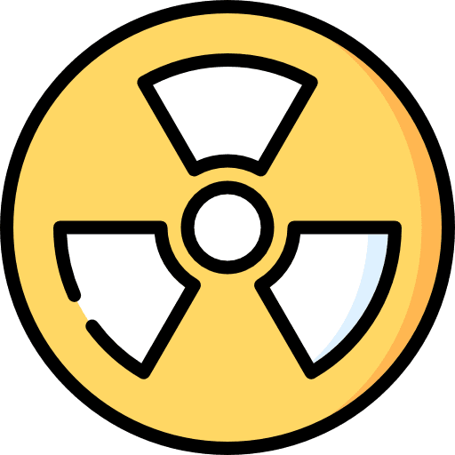 Nuclear energy radioactive nuclear energy icon