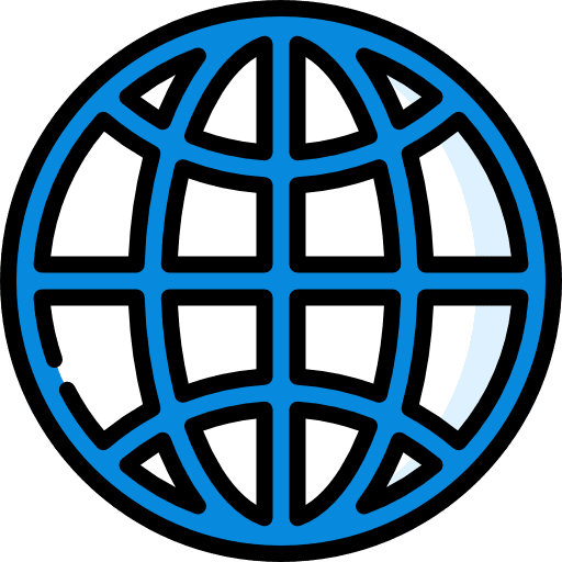 Worldwide earth grid earth globe world icon