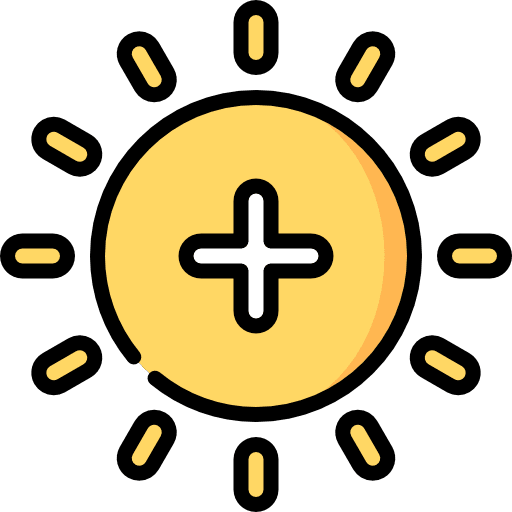 Brightness shapes and symbols control interface icon