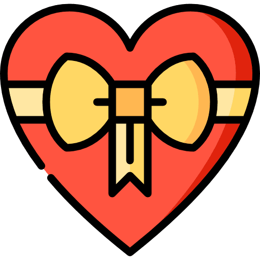 Chocolate box food and restaurant romanticism sweets icon