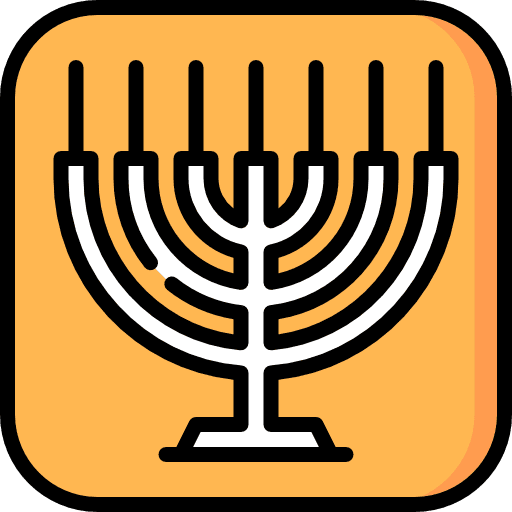 Menorah hebrew faith hannukah icon