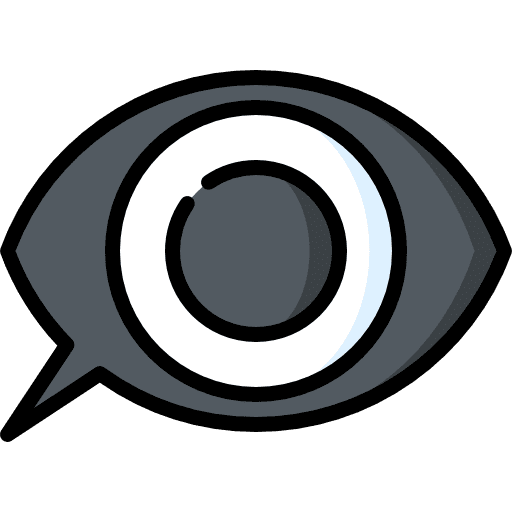 Speech bubble conversation speech bubble eye icon