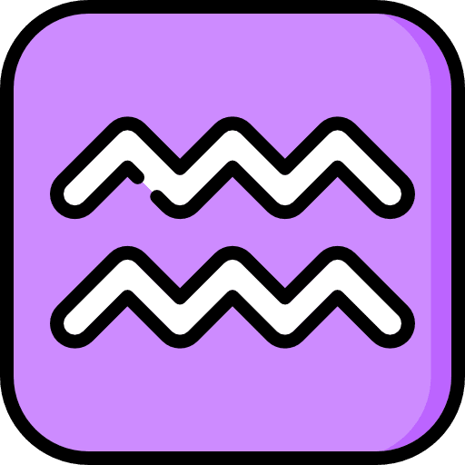 Aquarius esoteric shapes and symbols horoscope icon
