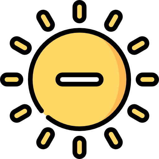 Brightness shapes and symbols sun weather icon