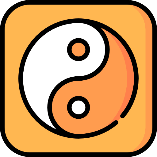 Yin yang cultures signs balance icon