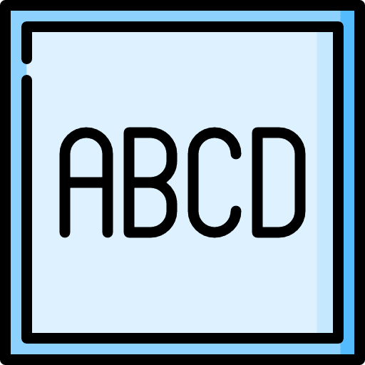 Abecedary signaling abecedary shapes and symbols icon