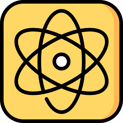 Physics science electron physics icon