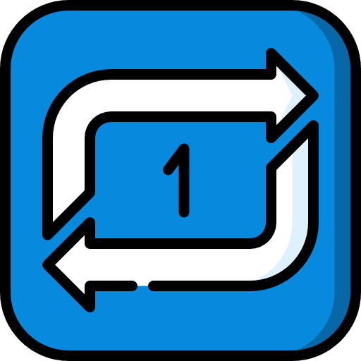 Repeat multimedia option repeat orientation icon