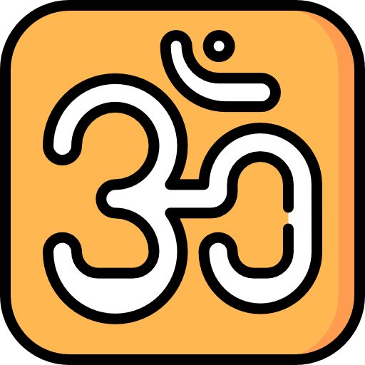 Om asian yoga lotus icon
