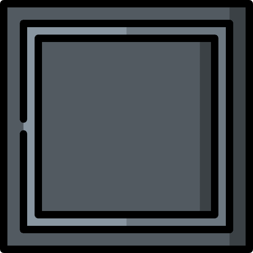 Square button shapes and symbols checking icon