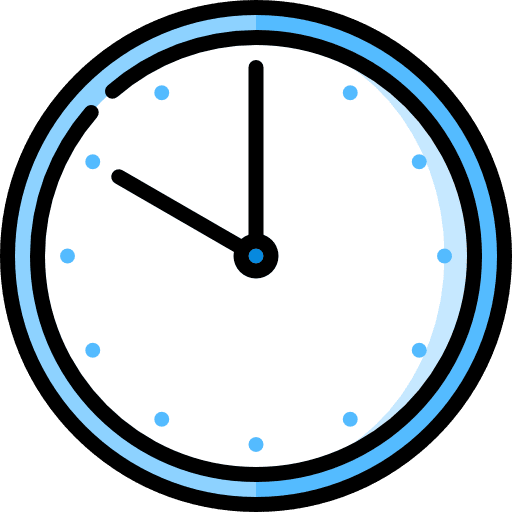 Wall clock circular clock clocks time and date icon