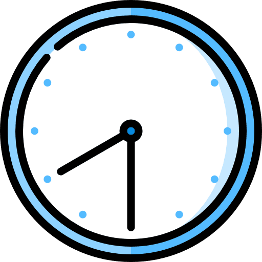 Wall clock time and date wall clock circular clock icon