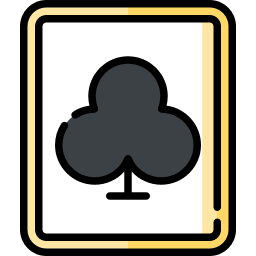 Clubs poker cards gaming icon
