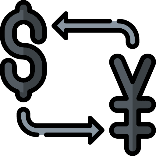 Exchange yen commerce money icon