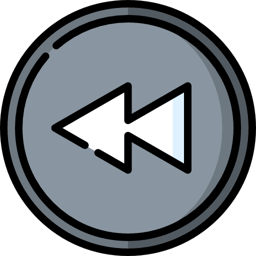 Rewind multimedia option orientation rewind icon